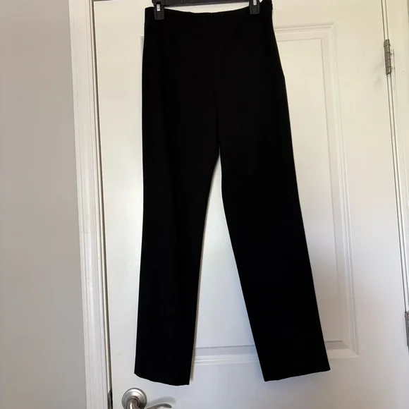 Talbots Black Easy Travel Straight Leg Pants - Picture 3 of 8